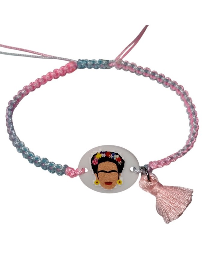 Βραχιόλι Frida Kahlo γαλάζιο ροζ