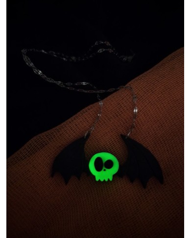 Κολιέ glow in the dark νυχτερίδα
