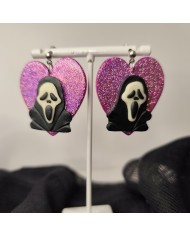 Σκουλαρίκια scream glitter Glow in the dark