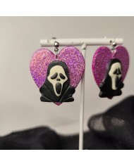 Σκουλαρίκια scream glitter Glow in the dark
