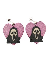 Σκουλαρίκια scream glitter Glow in the dark