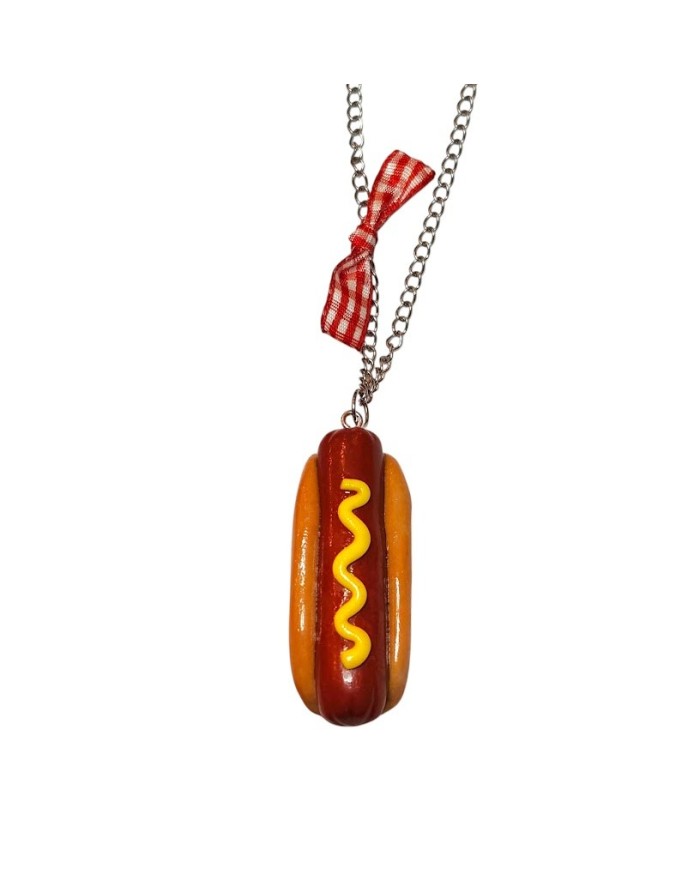 Κολιέ hotdog με μουστάρδα