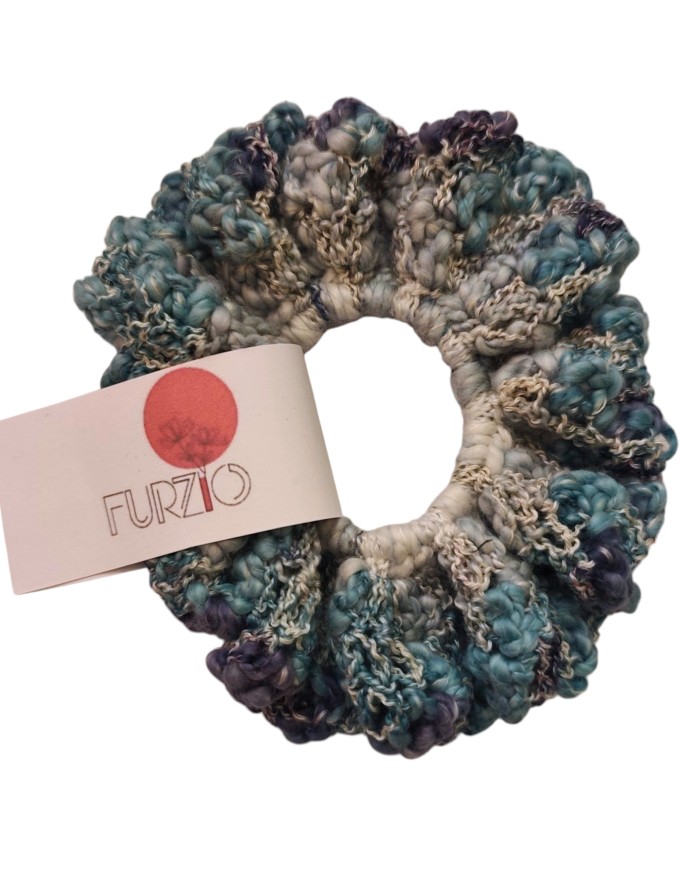 Scrunchie πλεκτό "παγωμένο βασίλειο"