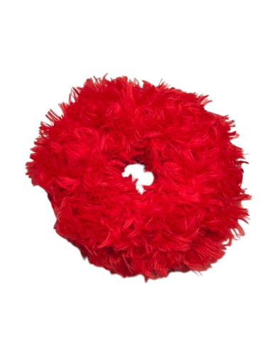 Πλεκτό χνουδωτό scrunchie