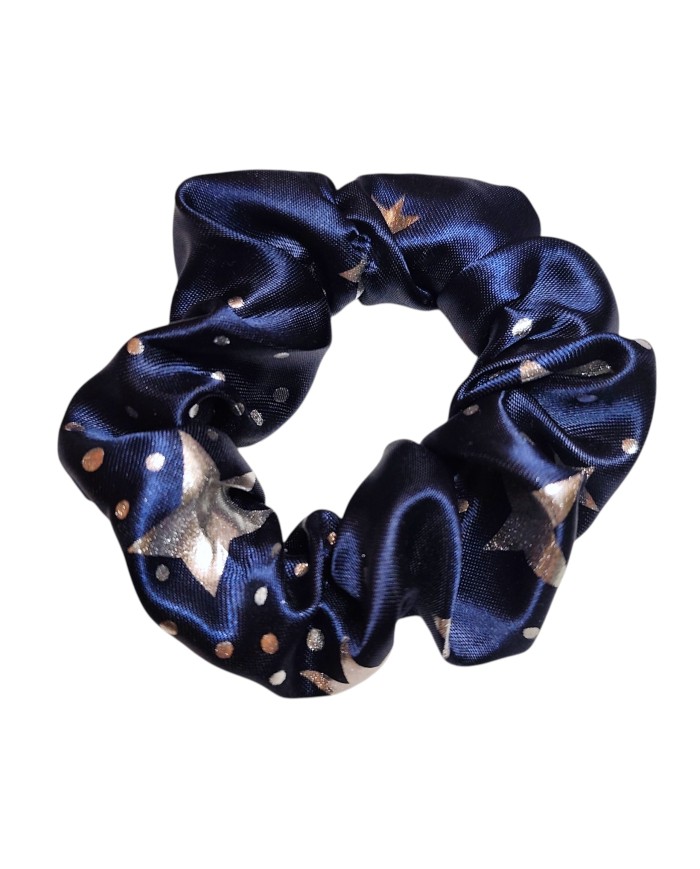 Scrunchie σατέν με αστεράκια