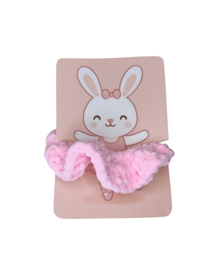 Scrunchie βελουτέ ζωάκια μπαλαρίνες